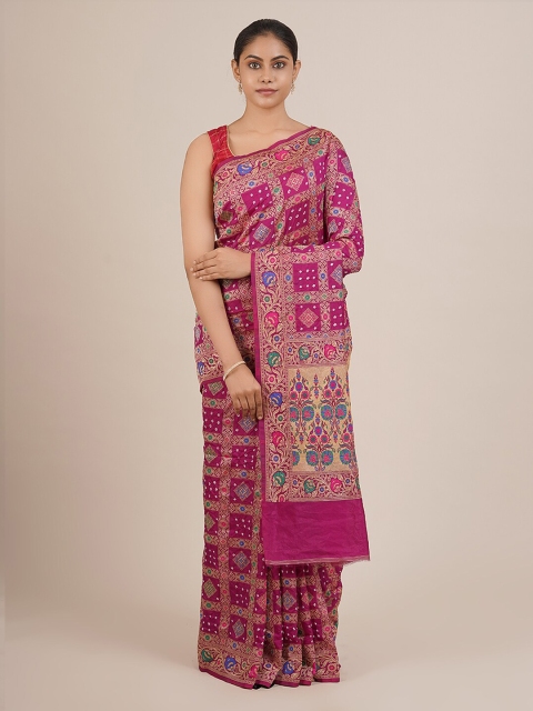 

Pothys Magenta Woven Design Art Silk Saree