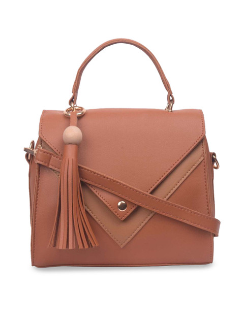 

Bagkok Tan Solid Handheld Bag