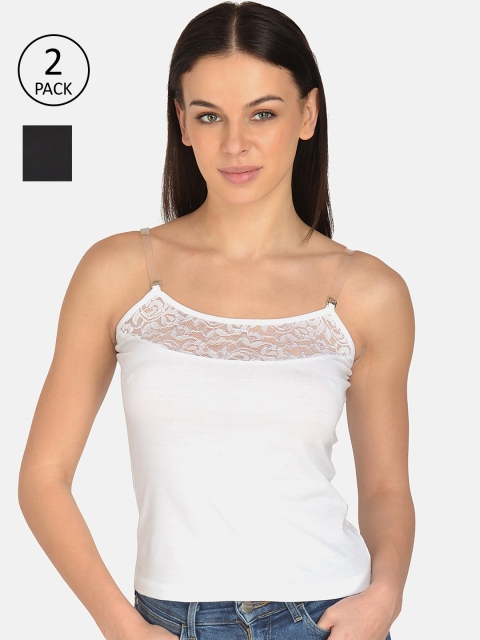 

mod & shy Women Pack of 2 Solid Assorted Non-Padded Camisoles