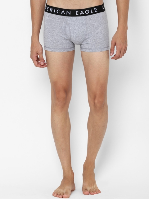 

AMERICAN EAGLE OUTFITTERS Men Grey Melange Solid Trunks WEE0232514020