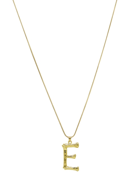

JOKER & WITCH Gold-Plated E Initial Shaped Pendant With Chain
