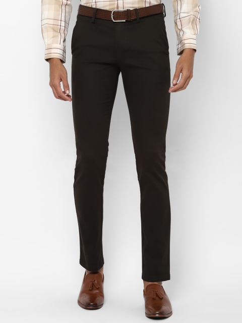 

Allen Solly Men Brown Slim Fit Solid Formal Trousers