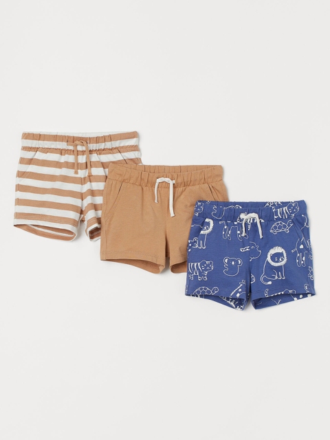 

H&M Boys Multicoloured Printed 3-Pack Jersey Shorts, Multi