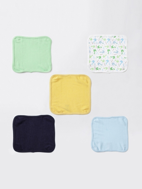 

max Infant Boys Pack of 5 Pure Cotton Napkins, White
