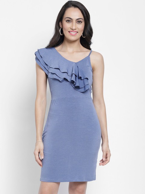 

NIXX Women Blue Solid Sheath Dress