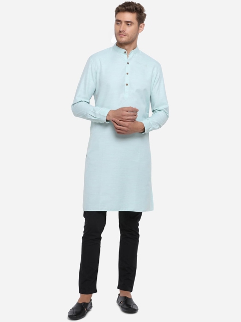 

Modi Kurta Men Blue Cotton Kurtas