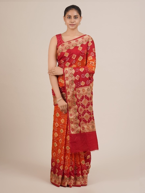 

Pothys Red & Orange Art Silk Woven Design Saree