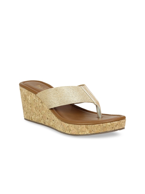 

Inc 5 Women Gold-Toned Solid Sandals