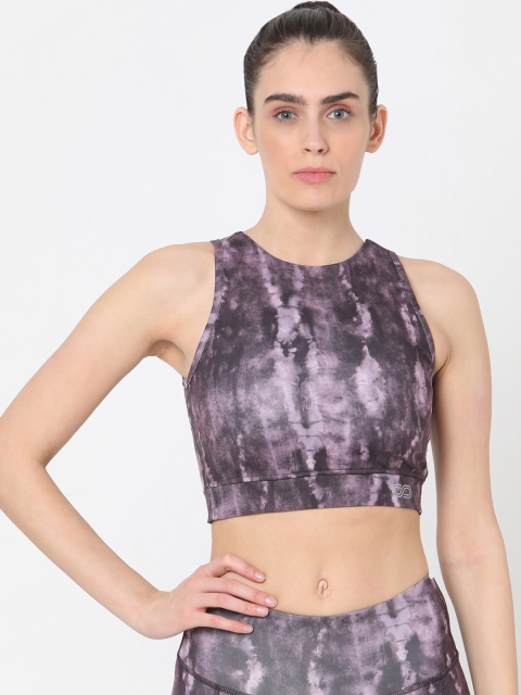 

Silvertraq Purple Tie and Dye Styled Back Crop Top