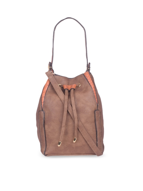 

Bagkok Brown Solid Handheld Bag