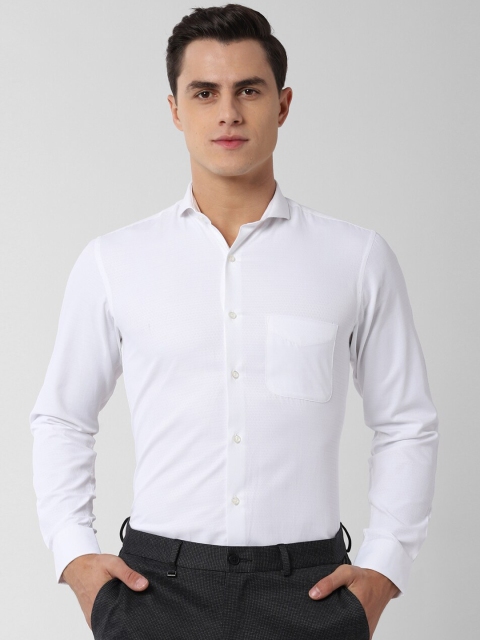 

Peter England Men White Regular Fit Self Design Casual Shirt