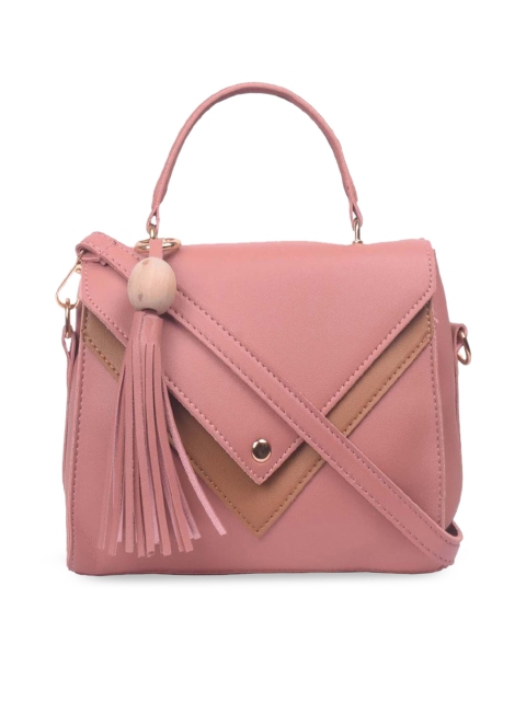 

Bagkok Pink Solid Handheld Bag