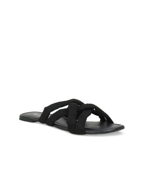 

Inc 5 Women Black Solid Open Toe Flats