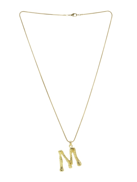 

JOKER & WITCH Gold-Plated M Initial Shaped Pendant With Chain