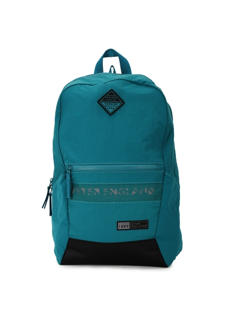 

Peter England Men Teal & Black Colourblocked Backpacks