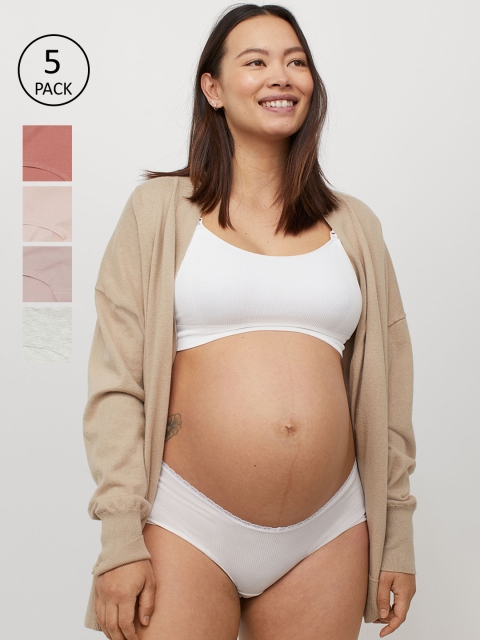 

H&M Women Mama 5 Pack Hipster Briefs 0754792014, White