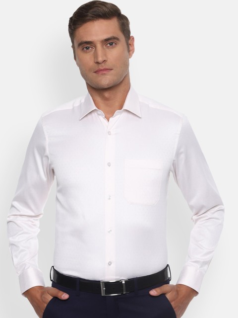 

Louis Philippe Men White Pure Cotton Slim Fit Self Design Casual Shirt