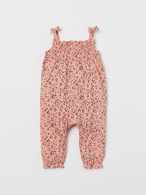 

H&M Girls Pink & Black Animal Patterned Romper Suit