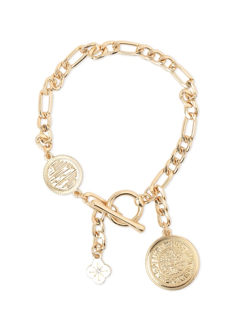 

20Dresses Gold-Toned Chained To The Coins Bracelet