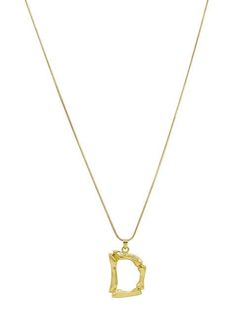 

JOKER & WITCH Gold-Plated D Initial Pendant With Chain
