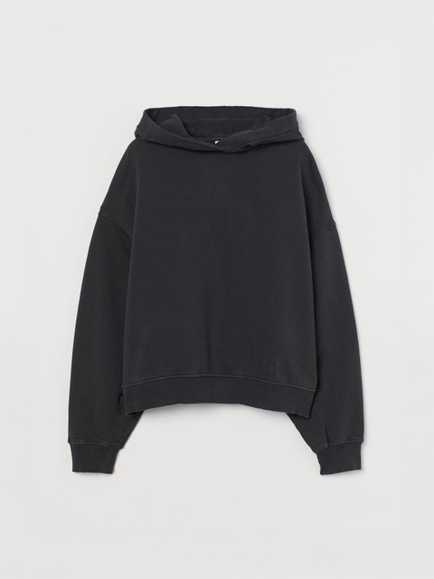 

H&M Women Grey Solid Oversized Hoodie