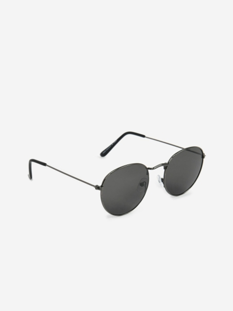 

DukieKooky Kids Black Lens & Gunmetal-Toned Round Sunglasses with UV Protected Lens