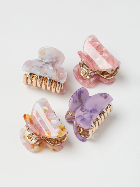 

H&M Women Multicoloured 4-Pack Hair Claws, Multi