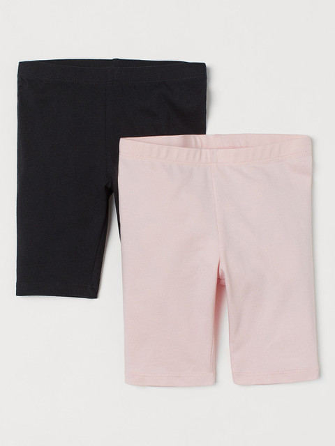 

H&M Girls 2-Pack Cycling Shorts, Black