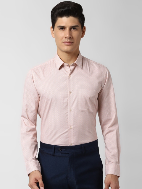 

Peter England Men Pink & White Regular Fit Printed Formal Shirt