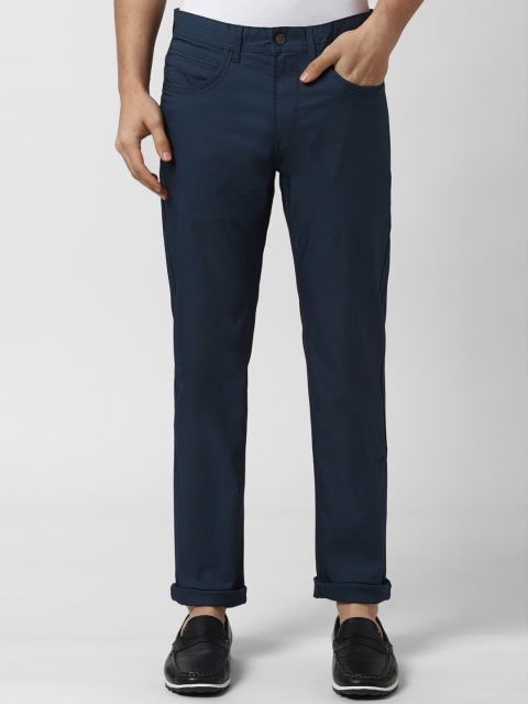 

Peter England Casuals Men Navy Blue Slim Fit Solid Chinos