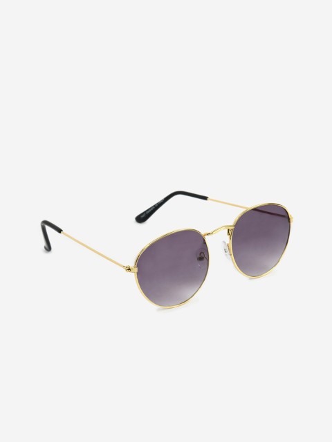 

DukieKooky Kids Grey Lens & Gold-Toned Round Sunglasses with UV Protected Lens 900249