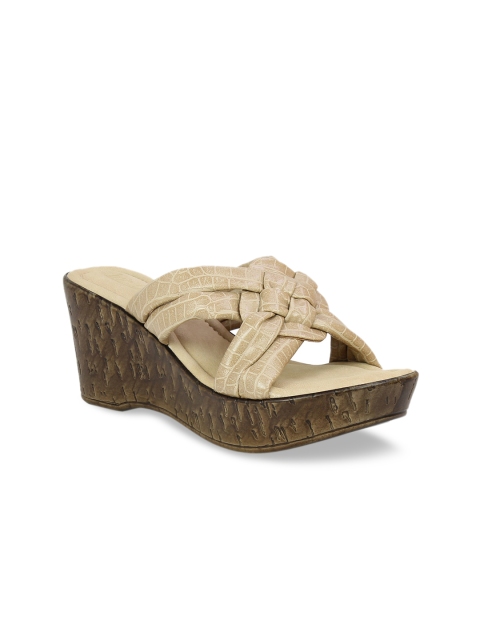 

Inc 5 Women Beige Textured Sandals