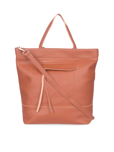 

Bagkok Tan Solid Handheld Bag