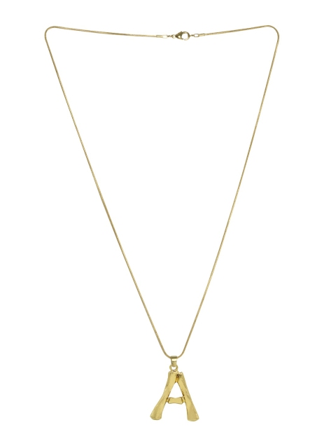 

JOKER & WITCH Gold-Plated A Initial Shaped Pendant with Chain