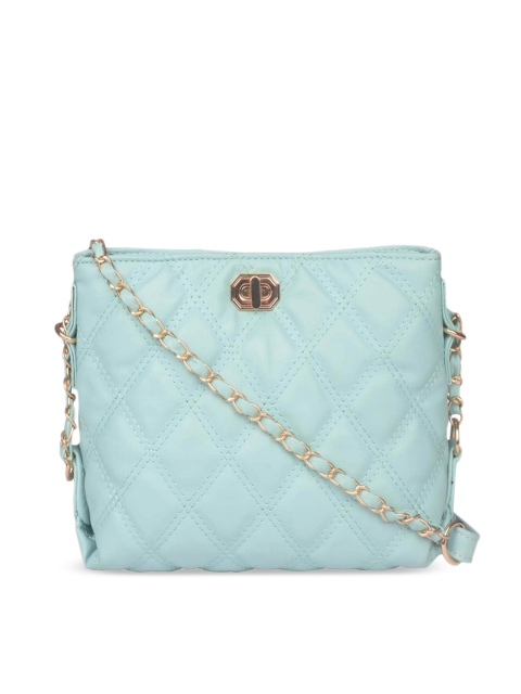 

Bagkok Sea Green Colourblocked Handheld Bag