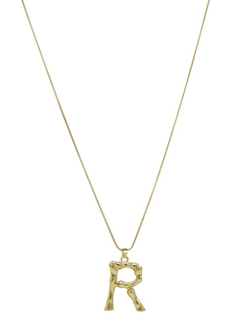 

JOKER & WITCH Gold-Plated R Initial Pendant With Chain