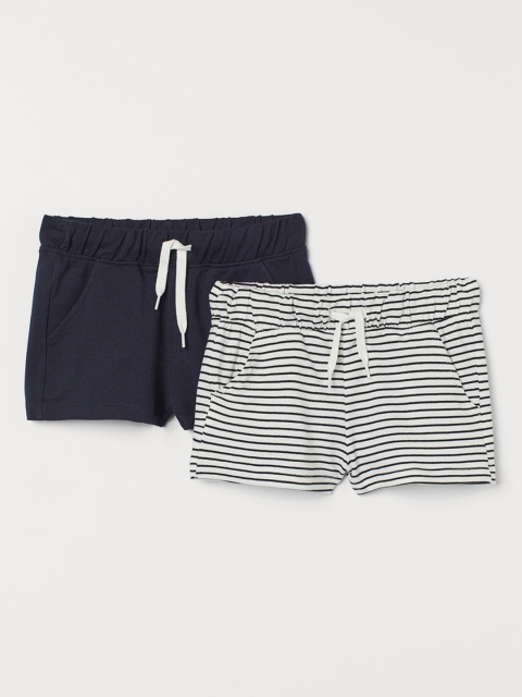 

H&M Girls Blue & White 2 Pack Cotton Shorts