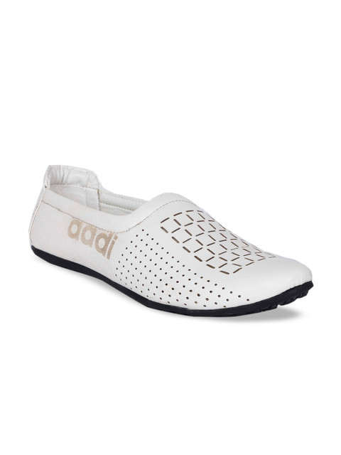 

aadi Men White Perforations Slip-On Sneakers