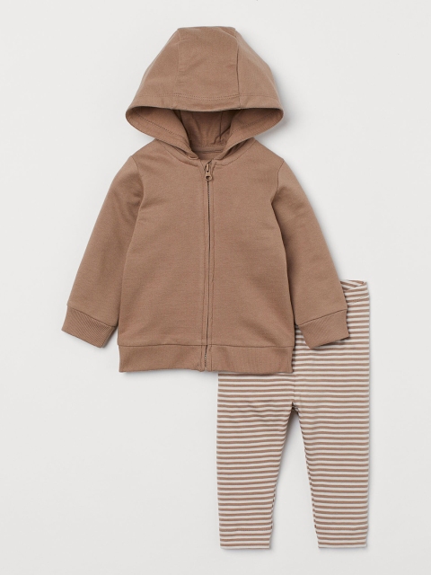 

H&M Kids Brown Solid 2-Piece Cotton Set