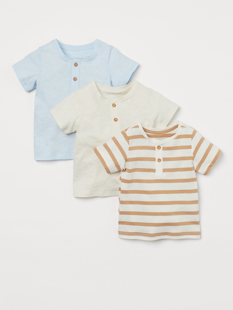 

H&M Boys 3-Pack T-shirts, Off white