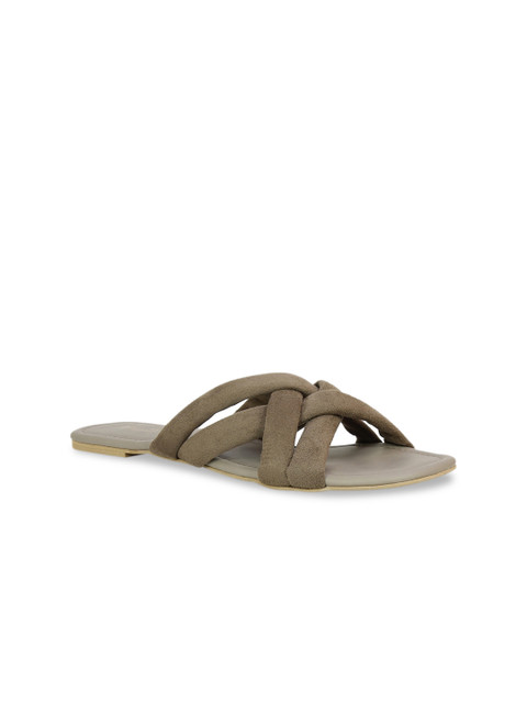 

Inc 5 Women Brown Colourblocked Open Toe Flats