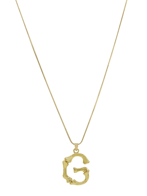 JOKER & WITCH Gold-Plated G Initial Shaped Pendant With Chain