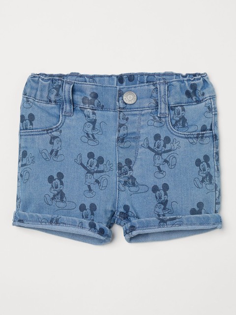 

H&M Boys Blue Printed Denim Shorts