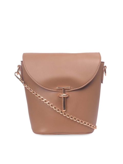 

Bagkok Brown Textured Handheld Bag
