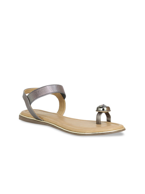 

Inc 5 Women Grey Solid One Toe Flats