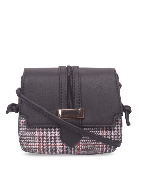 

Bagkok Black Self Design Sling Bag