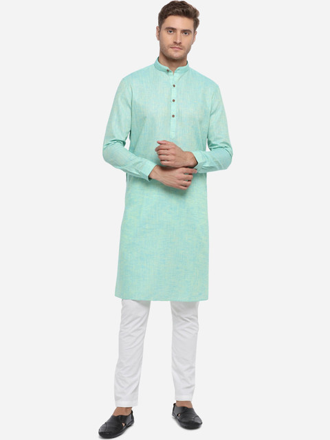 

Modi Kurta Men Blue Solid Kurtas