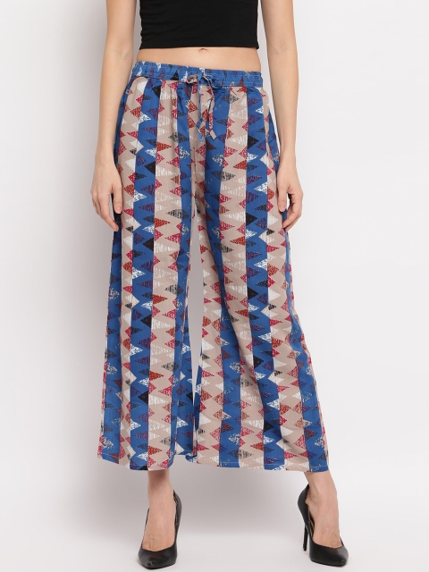 

Aawari Women Multicoloured Printed Flared Palazzos, Multi