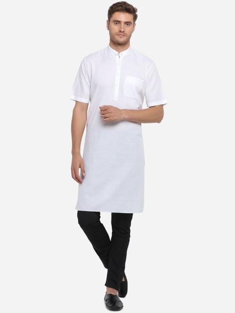 

Modi Kurta Men White Solid Kurtas