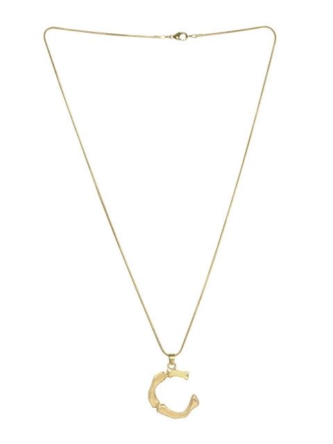 

JOKER & WITCH Gold-Plated C Initial Shaped Pendant With Chain